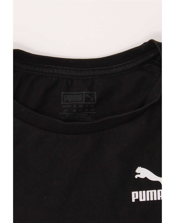 Puma Γυναικείο Crop Μακρυμάνικο UK 10 Small Black
