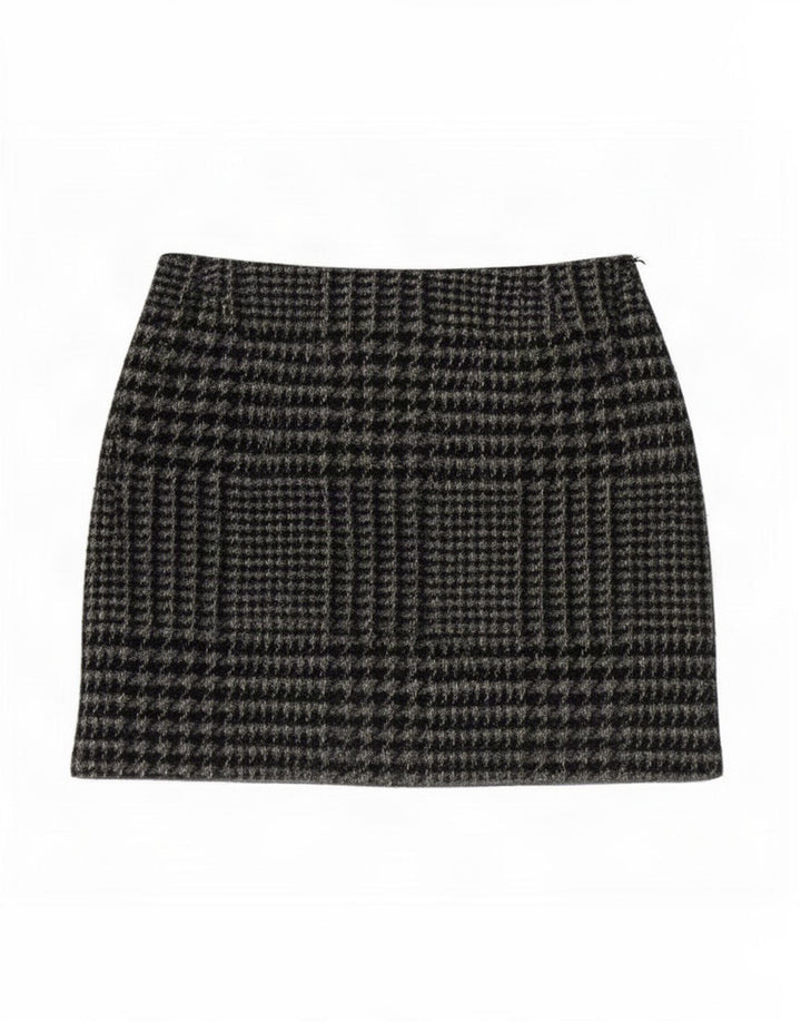 Jack Wills Γυναικεία μίνι φούστα UK 8 Small W28 Grey Houndstooth Polyester