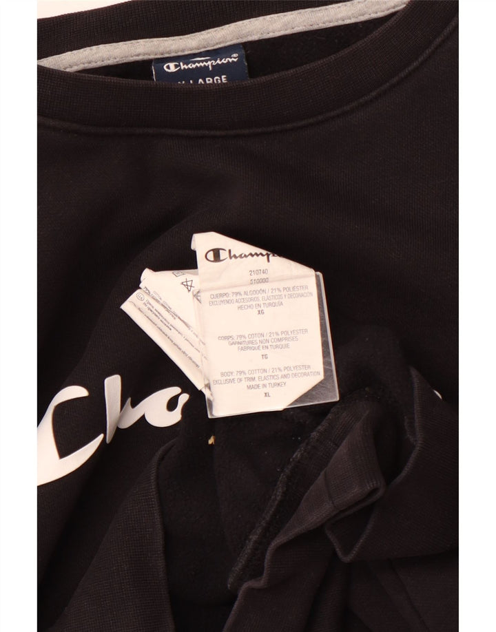 CHAMPION Ανδρική γραφική φούτερ Jumper XL Black Cotton Sports