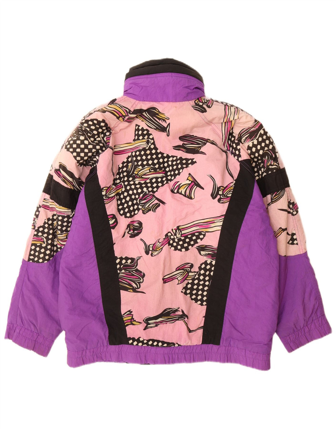 Etirel γυναικείο μπουφάν σκι μεγάλου μεγέθους UK 10 Small Purple Geometric Nylon