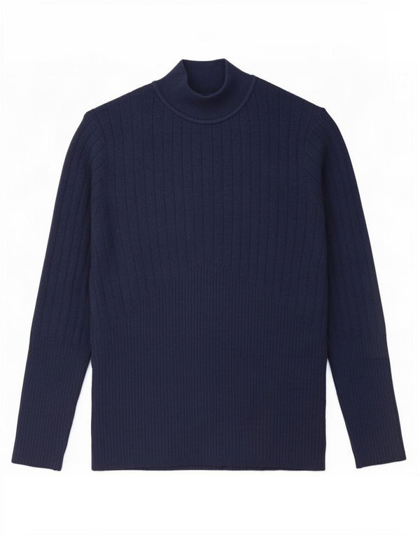 Marks & Spencer Γυναικείο πουλόβερ με λαιμό χελώνα UK 14 Large Navy Blue
