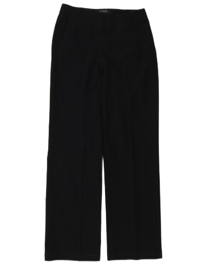 Γυναικείο φαρδύ παντελόνι Chino Guess W27 L30 Μαύρο πολυεστέρα