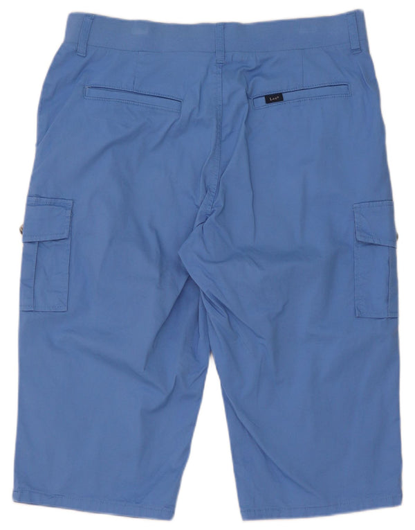 Lee Womens Cargo Σορτς Βερμούδα US 12 Large W32 Μπλε βαμβακερό