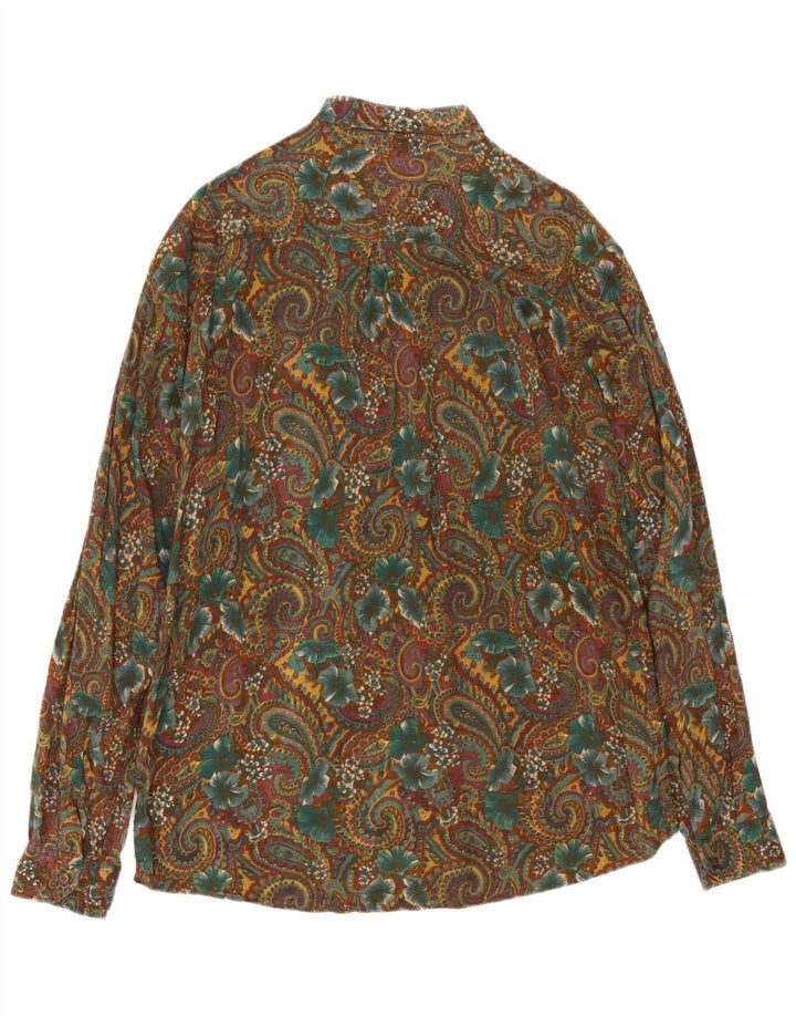 Vintage ανδρικό πουκάμισο μεγάλο Khaki Paisley