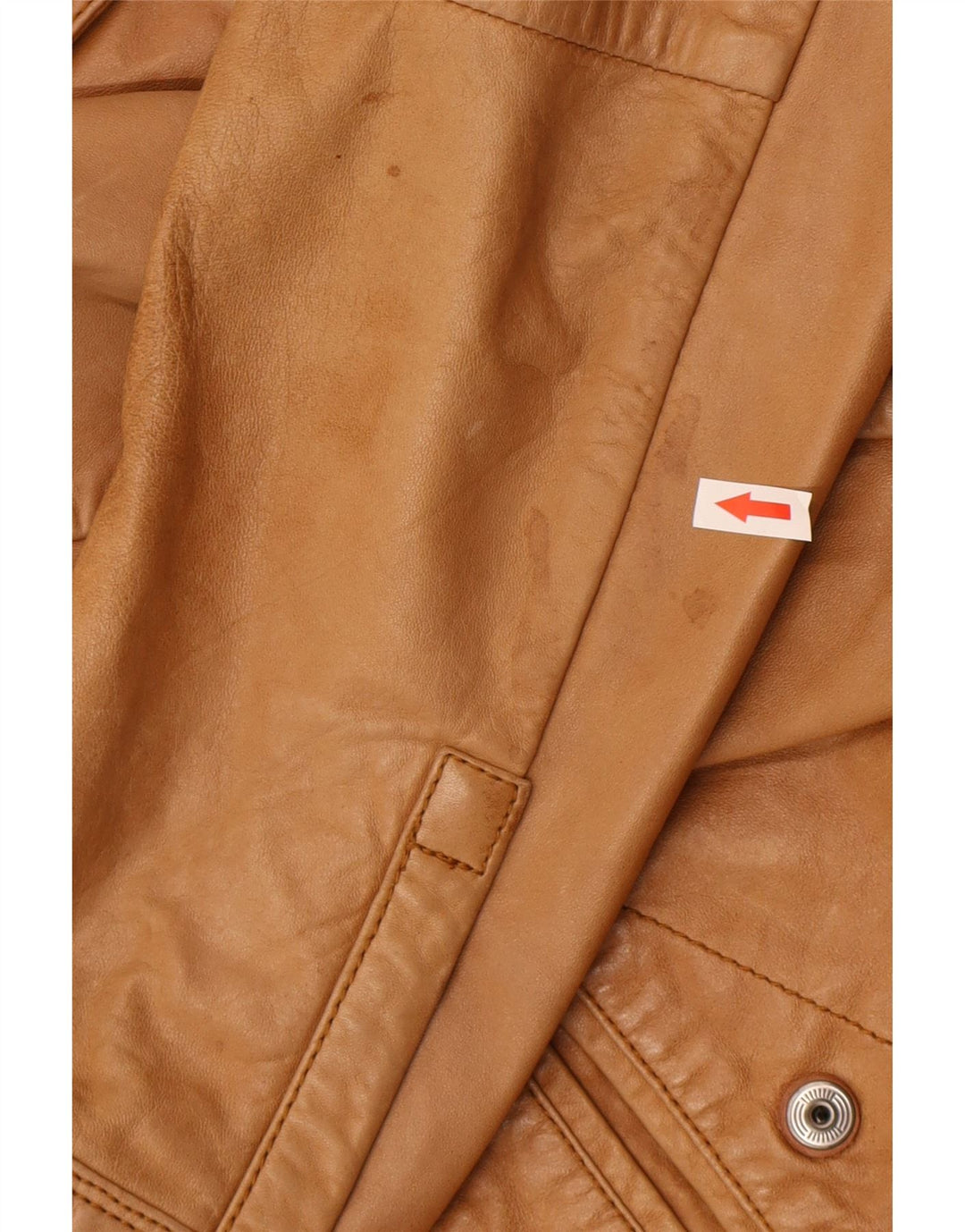 Ανδρικό δερμάτινο μπουφάν Diesel UK 38 Medium Beige Leather