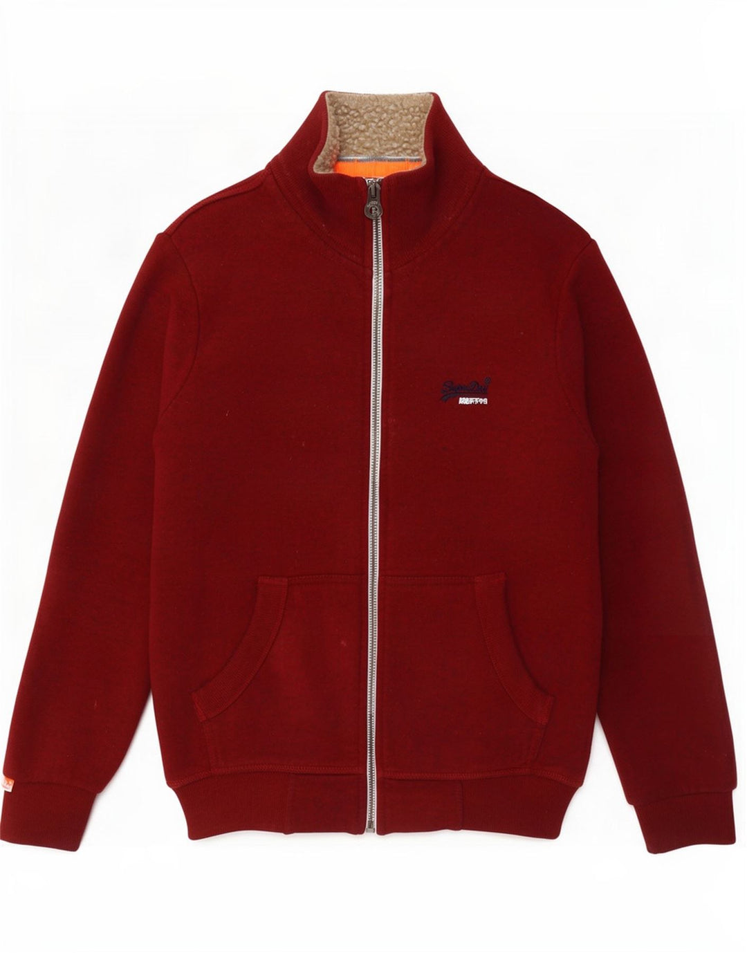 Ανδρική φόρμα Superdry Top Jacket Μεσαίο κόκκινο βαμβακερό