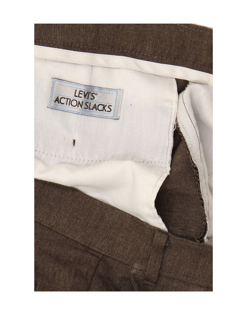 LEVI'S Mens Straight Chino Trousers W48 L30 Brown Polyester Vintage Levi's and Second-Hand Levi's from Messina Hembry 