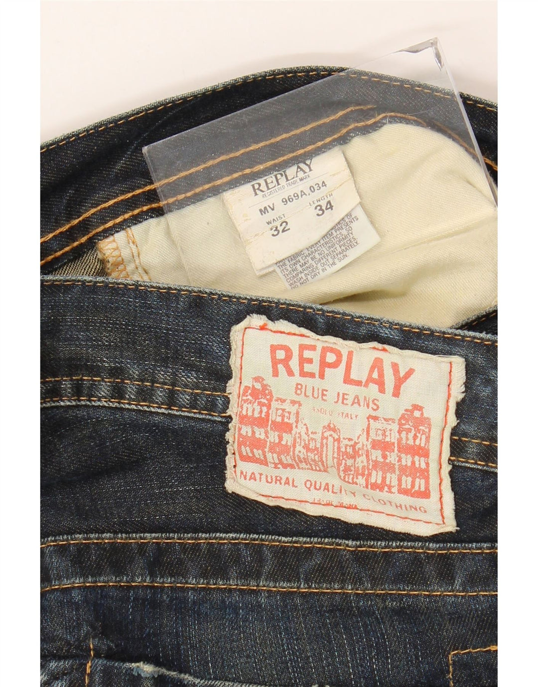 Replay Γυναικείο Straight Jeans W32 L29 Navy Blue Cotton
