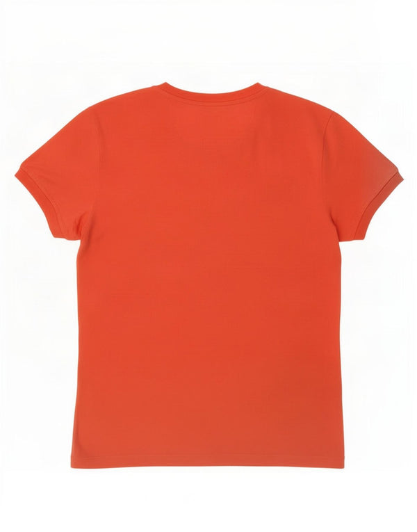 Champion Women Heritage Fit Graphic T-shirt Top UK 14 Medium Pink Cotton