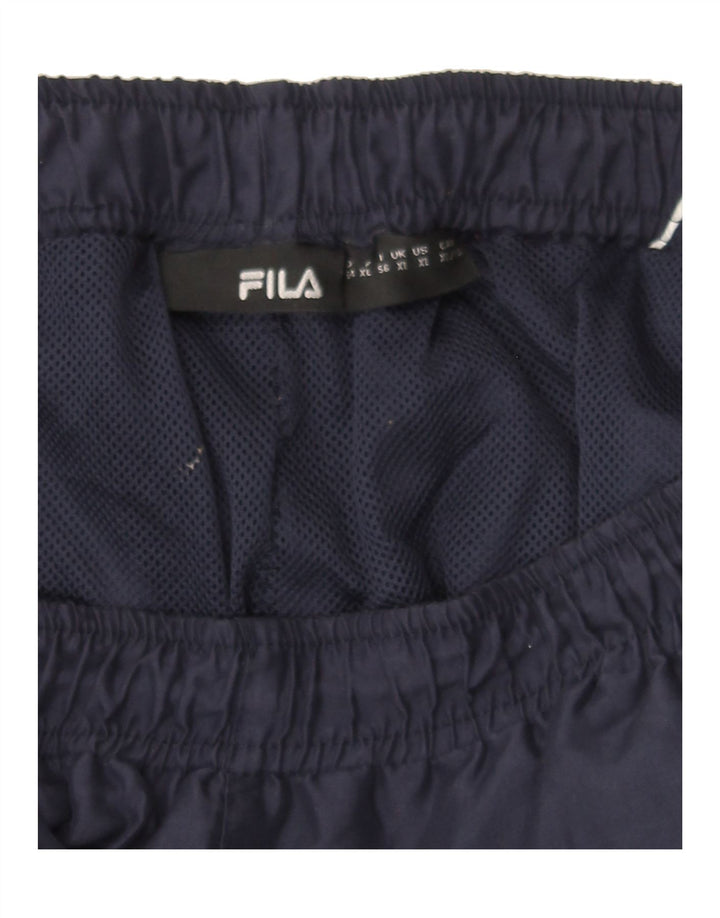 FILA Mens Tracksuit Trousers XL  Navy Blue Colourblock Vintage Fila and Second-Hand Fila from Messina Hembry 