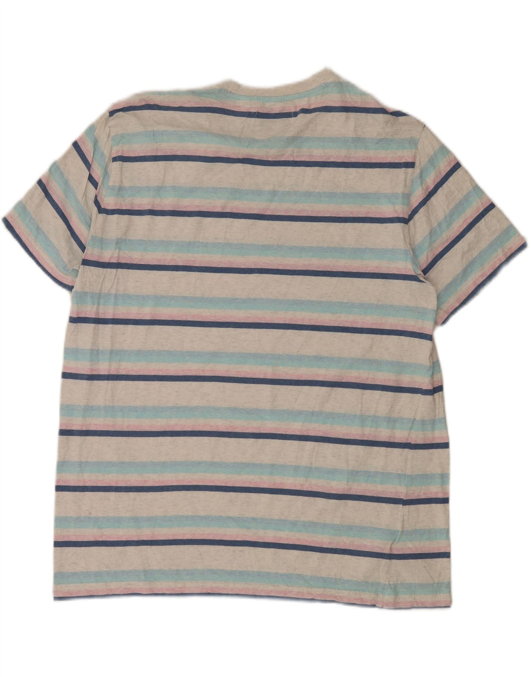 Ανδρικό T-Shirt Penguin Top 2XL Λευκό ριγέ βαμβακερό