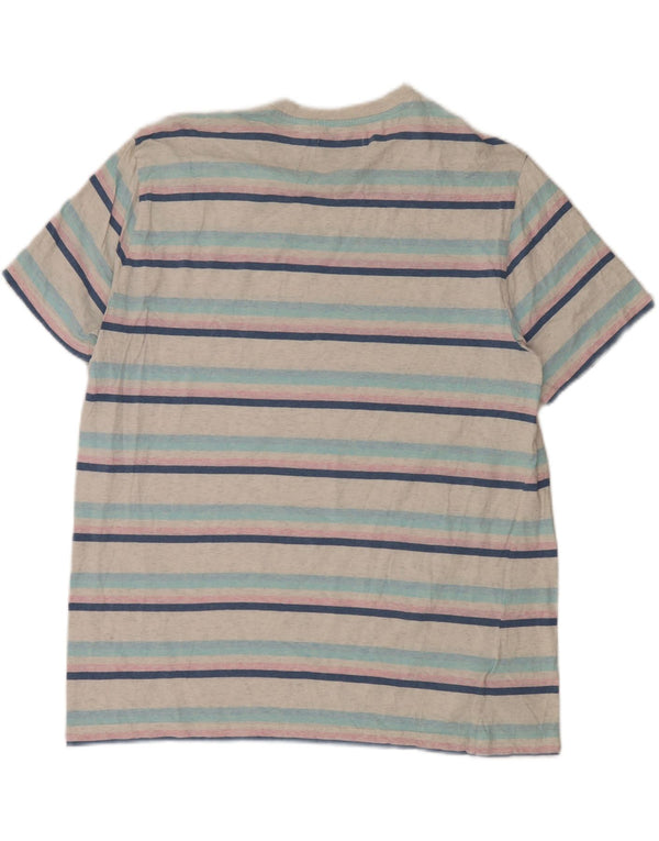 Ανδρικό T-Shirt Penguin Top 2XL Λευκό ριγέ βαμβακερό