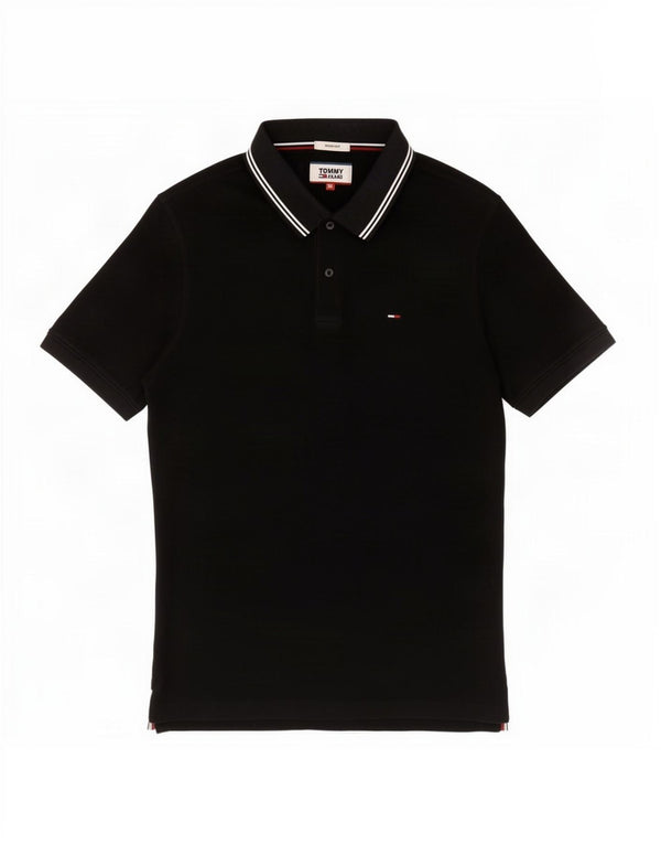 Tommy Hilfiger Ανδρικό πουκάμισο Polo Slim Fit XL μαύρο βαμβακερό