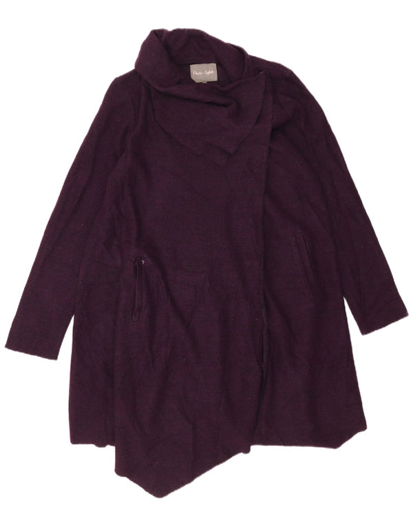 Φάση οκτώ Γυναικείο Longline Oversized Ζακέτα πουλόβερ UK 10 Small Purple