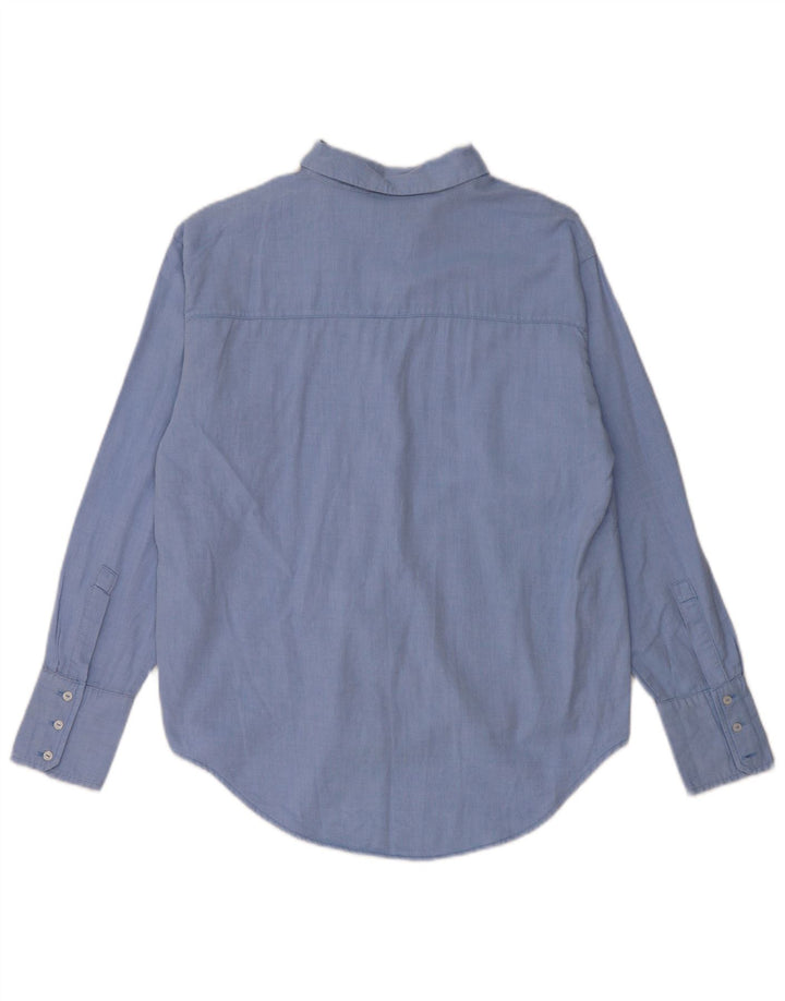 Zara Γυναικείο πουκάμισο Oversized UK 6 XS Μπλε βαμβακερό