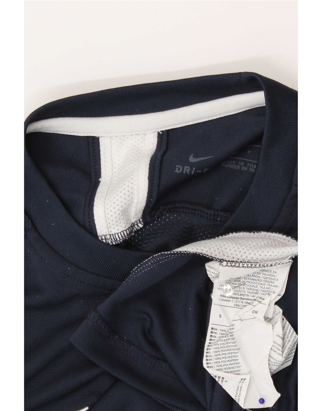 Ανδρικό μπλουζάκι Nike Dri Fit T-Shirt Small Blue Navy Colourblock Πολυεστέρας