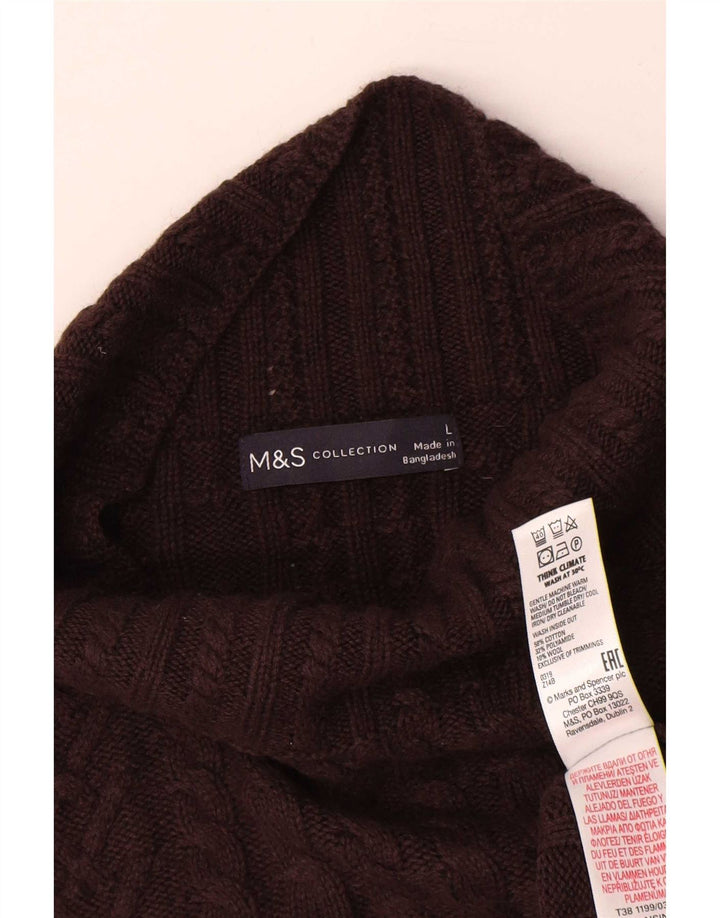 Marks & Spencer Γυναικείο πουλόβερ με λαιμό χελώνα UK 16 μεγάλο καφέ