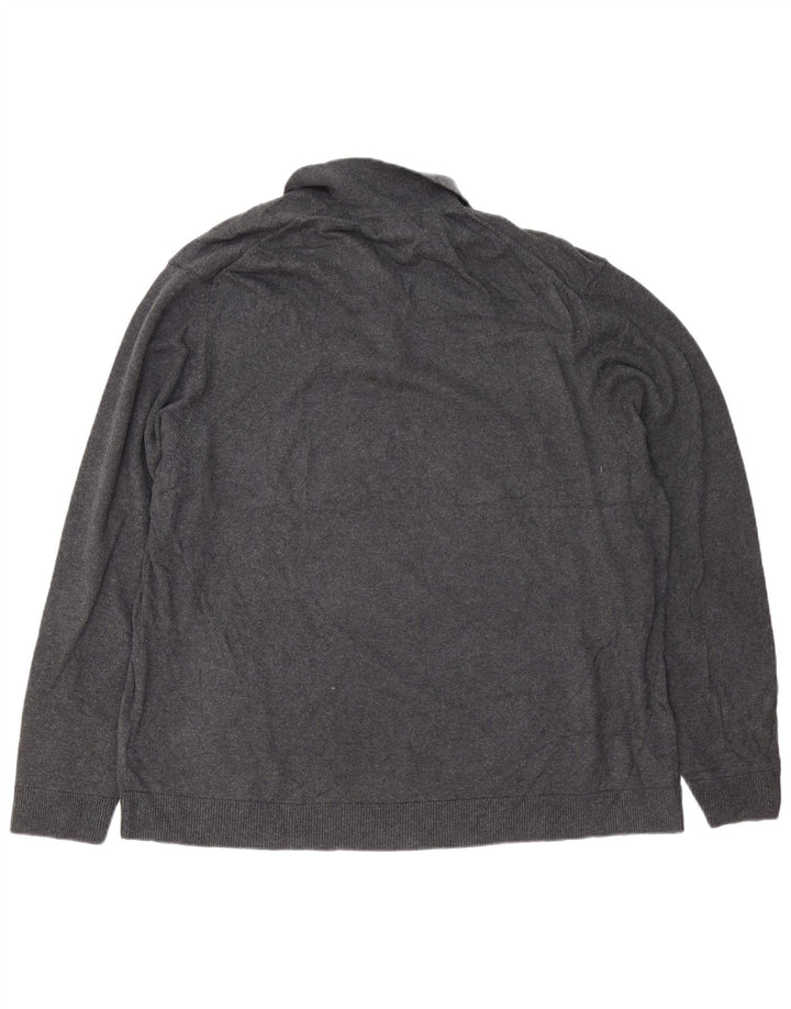 EDDIE BAUER Ανδρικό πουλόβερ με λαιμόκοψη 2XL γκρι βαμβακερό