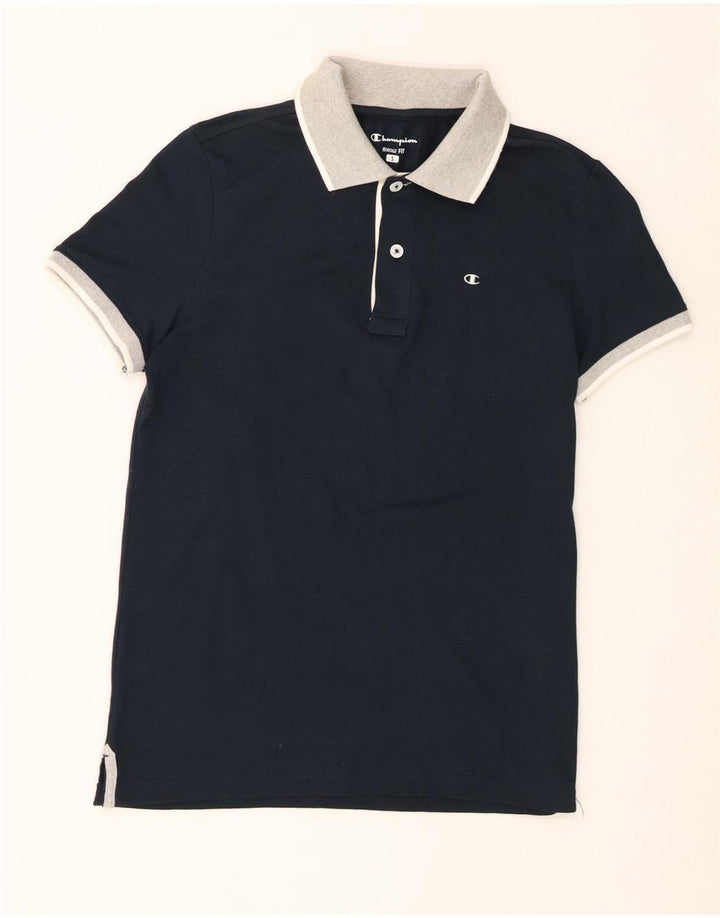 Ανδρικό μπλουζάκι πόλο Champion Μικρό Navy Blue από βαμβάκι