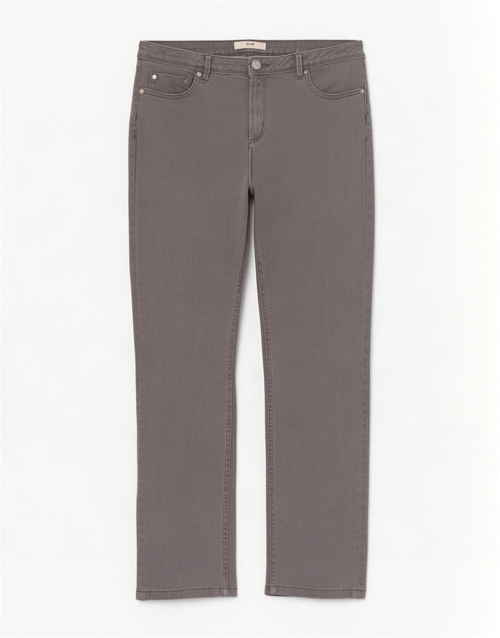 Marks & Spencer Womens Crop Slim Jeans UK 12 Medium W30 L26 Grey Cotton