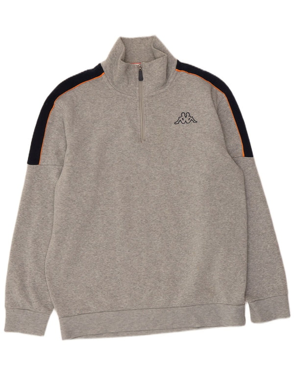 Ανδρικό φούτερ με φερμουάρ KAPPA Jumper XL Grey Colourblock Polyester