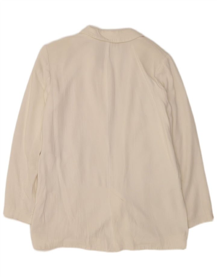 Zara Γυναικείο Open Blazer Jacket UK 10 Small White