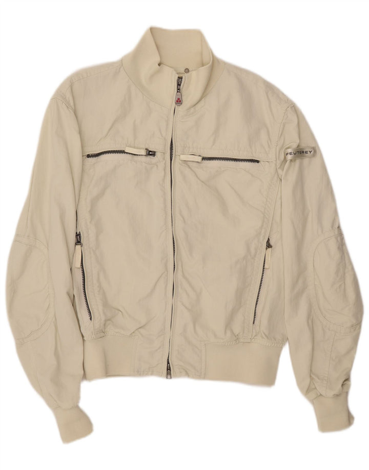 Ανδρικό μπουφάν PEUTEREY Bomber UK 40 Large Off White Nylon