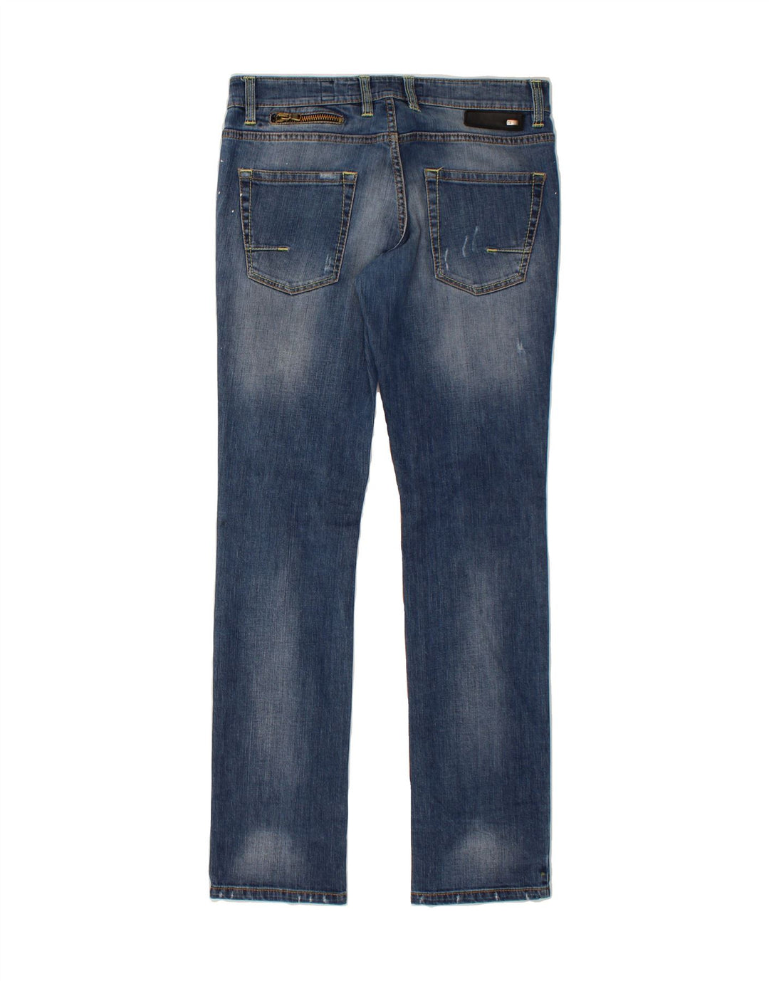 GAZZARRINI Mens Distressed Slim Jeans W33 L34 Blue Flecked Cotton Vintage Gazzarrini and Second-Hand Gazzarrini from Messina Hembry 