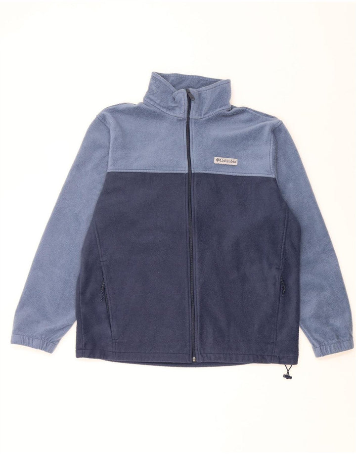 COLUMBIA Ανδρικό Fleece Jacket UK 40 Large Blue Colourblock Πολυεστέρας