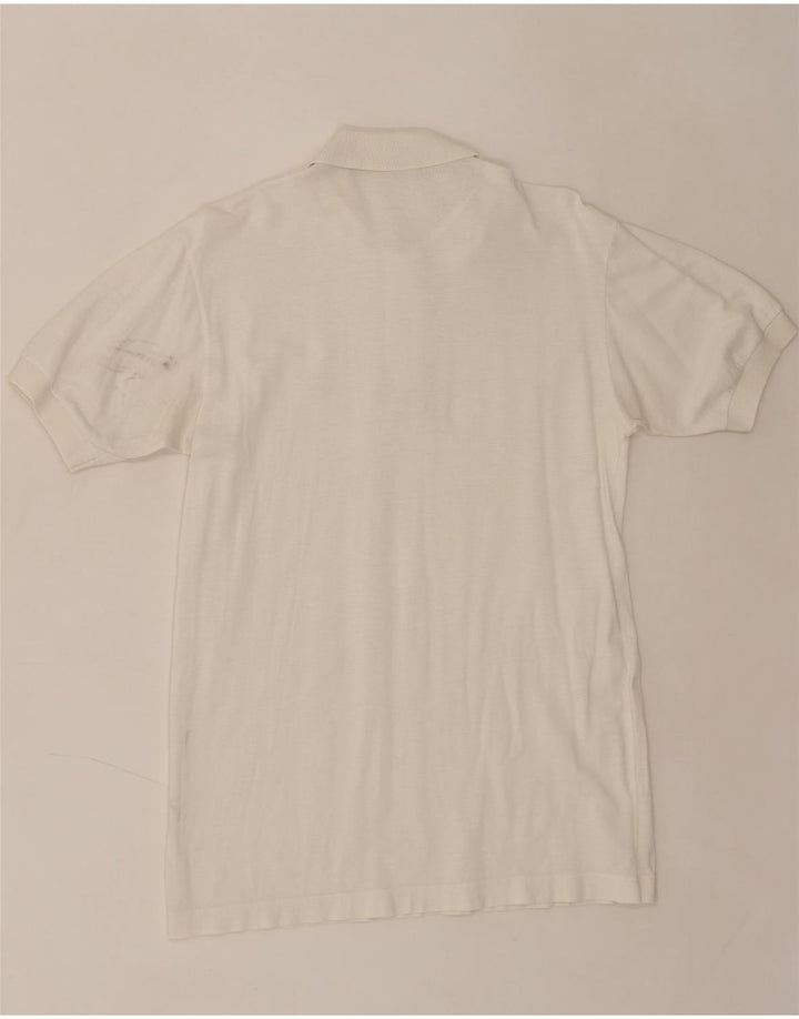 SERGIO TACCHINI Mens Polo Shirt Medium White Vintage Sergio Tacchini and Second-Hand Sergio Tacchini from Messina Hembry 