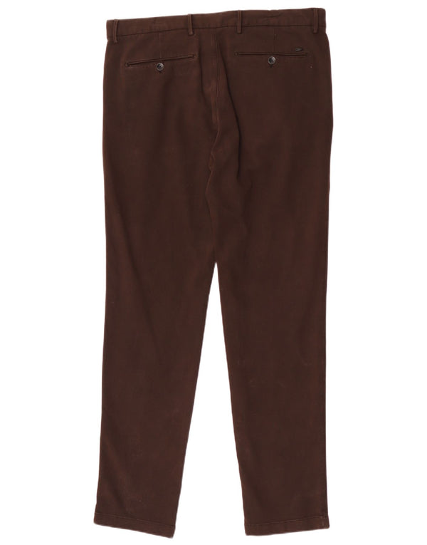Massimo Dutti Ανδρικό παντελόνι Chino με λεπτή εφαρμογή EU 44 Large W34 L31 Καφέ βαμβακερό
