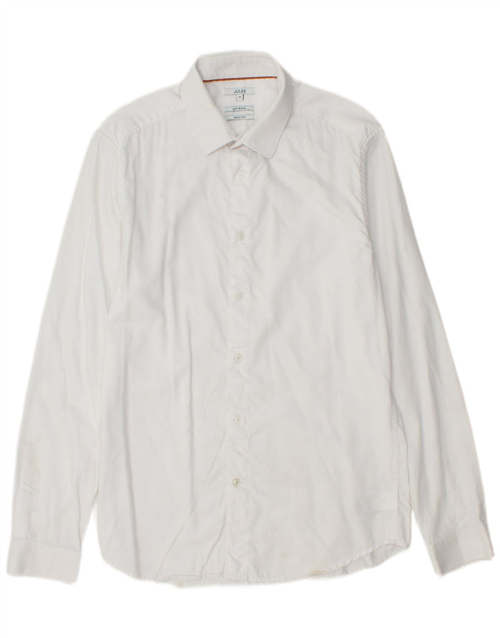 Ανδρικό πουκάμισο JULES Slim Fit Μεσαίο λευκό βαμβακερό