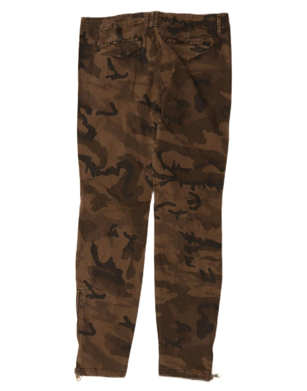 Zara Γυναικείο Slim παντελόνι Chino EU 42 Large W32 L27 Khaki Camouflage