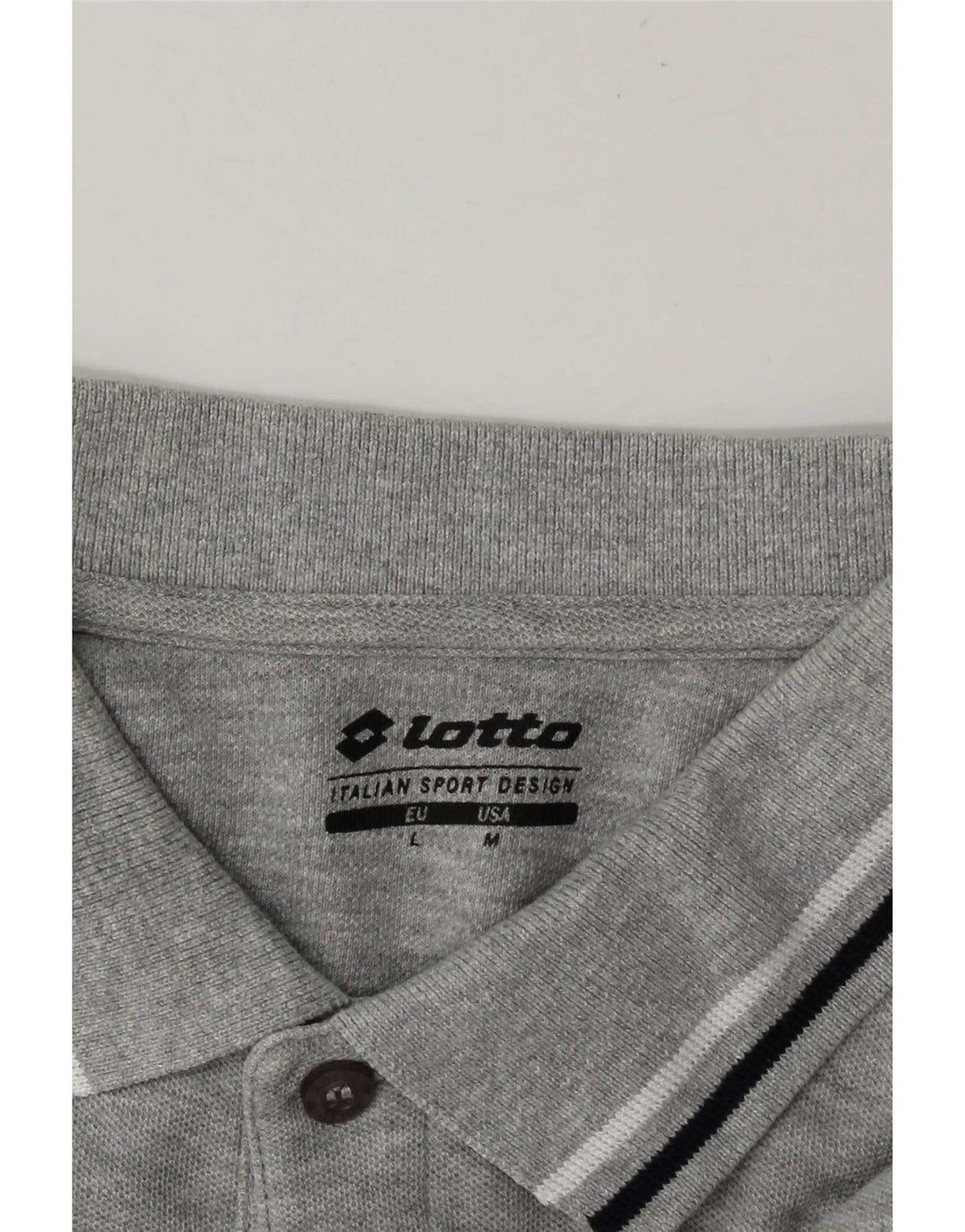 Ανδρικό πουκάμισο πόλο Lotto με μεσαίο γκρι φλεκ