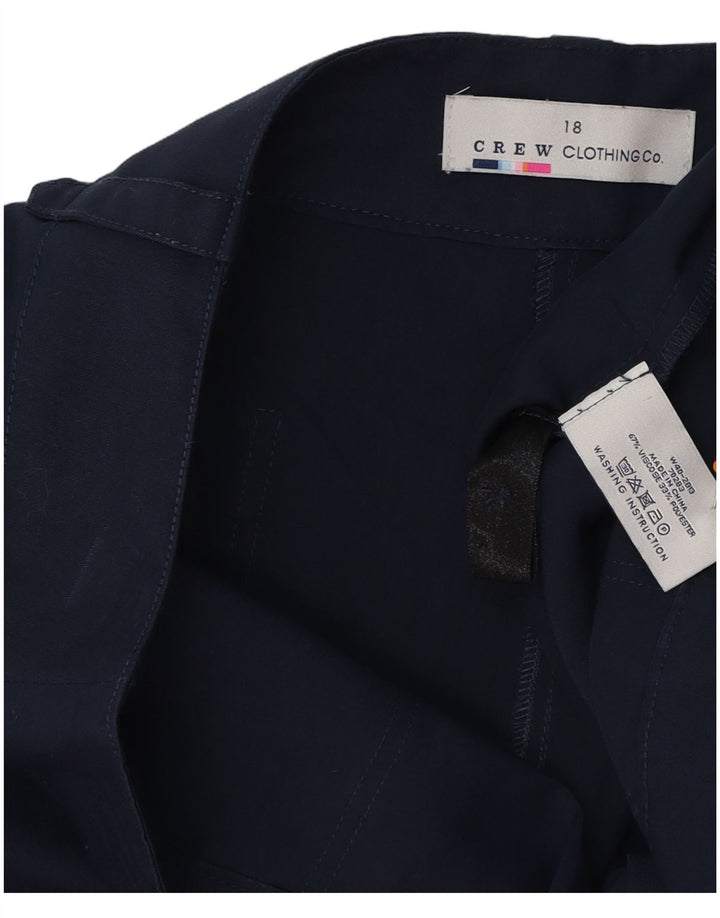 CREW CLOTHING Γυναικεία κωνικό παντελόνι Cargo UK 18 XL W40 L30 Navy Blue