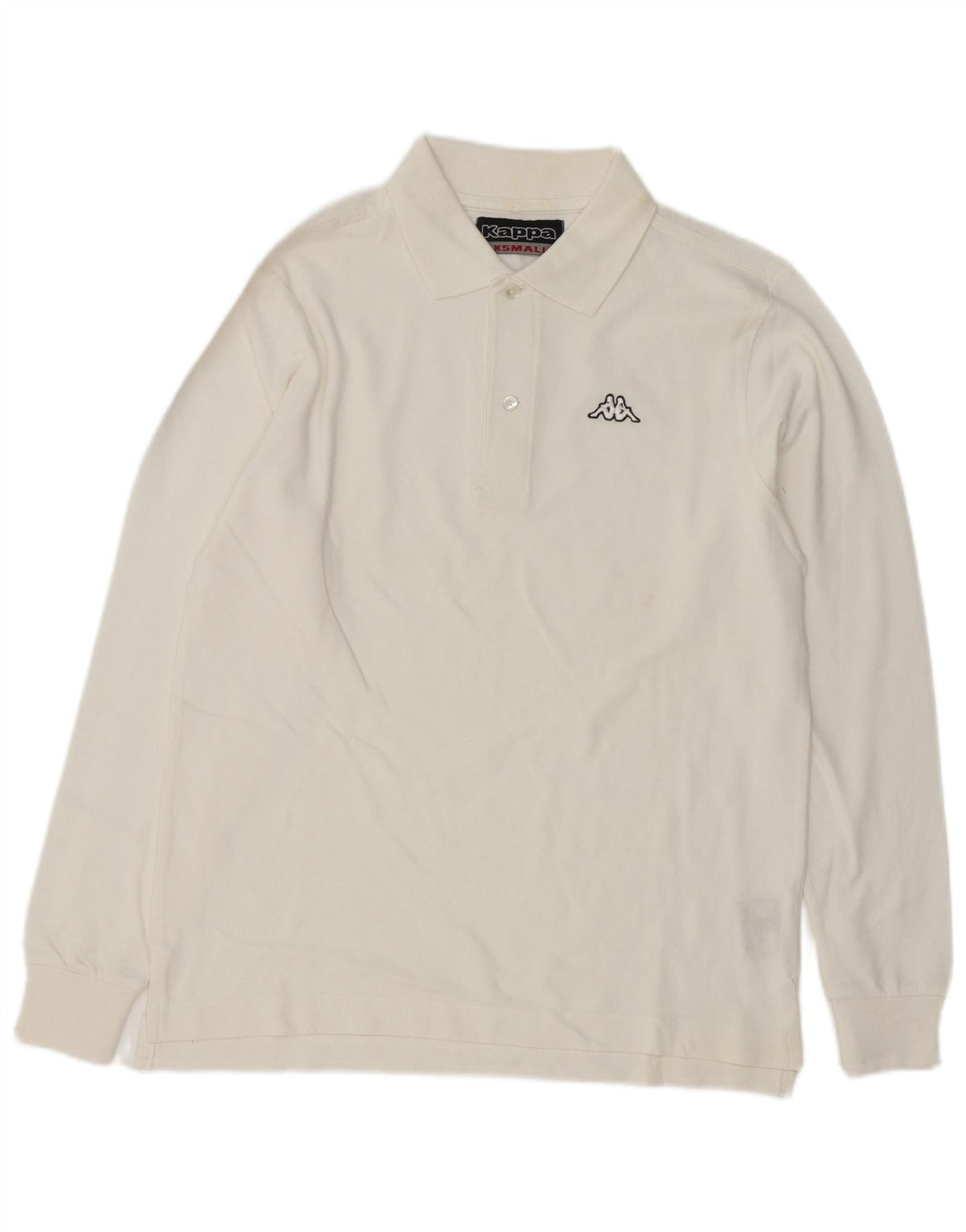 Ανδρικό μακρυμάνικο μπλουζάκι πόλο Kappa XS Λευκό βαμβακερό