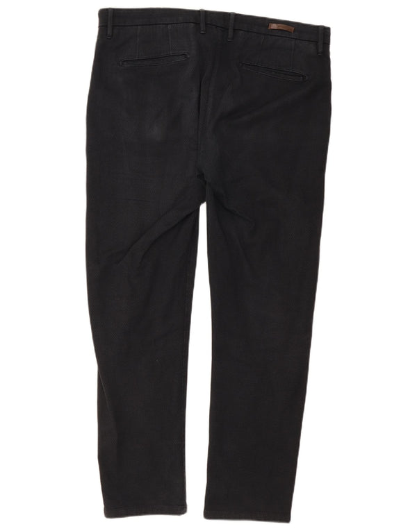 SIVIGLIA Ανδρικό ίσιο παντελόνι Chino W35 L30 Navy Blue Cotton