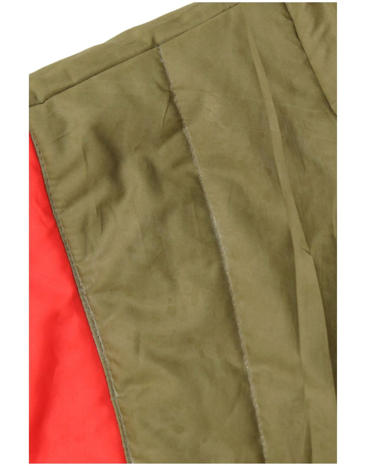 Carrera ανδρική επένδυση Gilet UK 40 Large Khaki Colorblock Πολυεστέρας