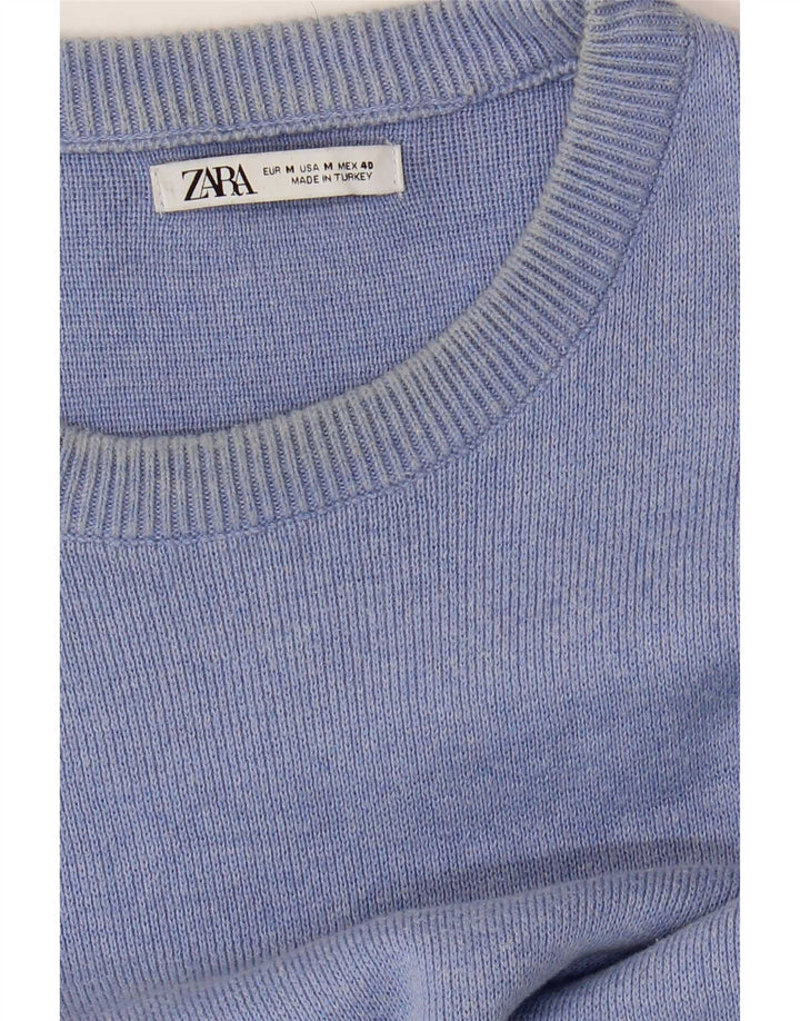 Ανδρικό πουλόβερ Zara Crew Neck Jumper Μεσαίο Μπλε