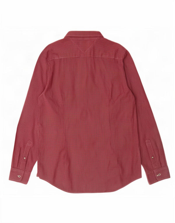 Tommy Hilfiger Ανδρικό φανελένιο πουκάμισο Slim Fit μεγάλο κόκκινο βαμβακερό Gingham