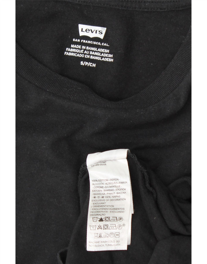 Γυναικείο μπλουζάκι Levi's Oversized Top UK 10 Small μαύρο βαμβακερό