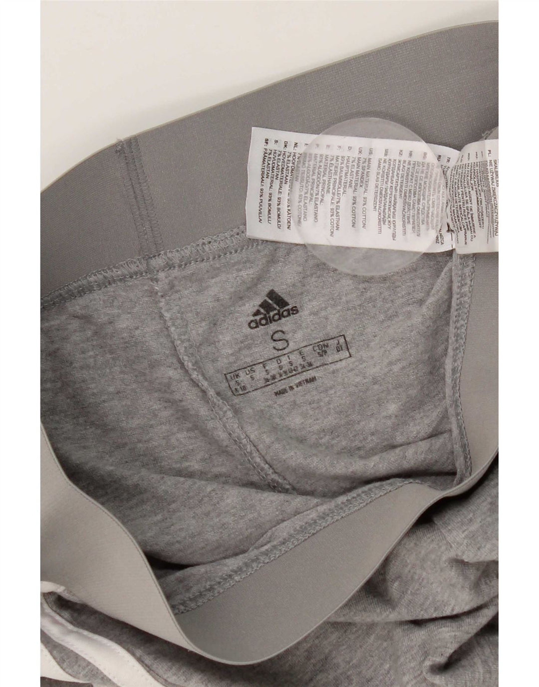 Γυναικείο κολάν Adidas UK 8 μικρό γκρι βαμβακερό