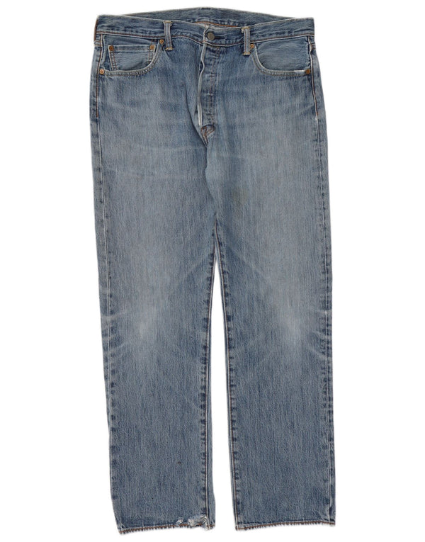 Levi's Mens 501 Straight Jeans W36 L32 Blue Cotton