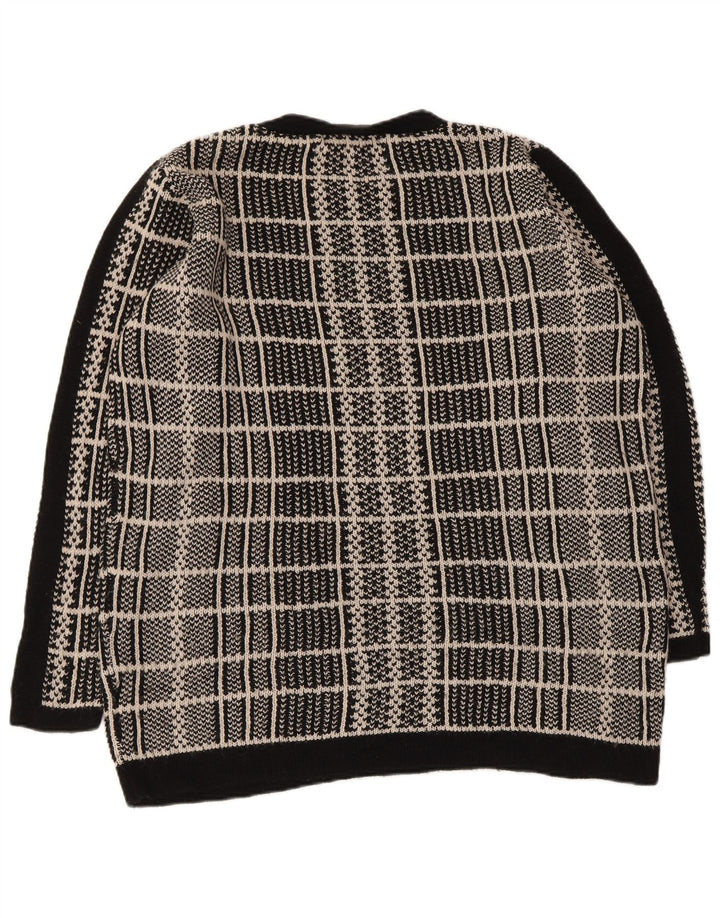 MARKS & SPENCER Γυναικείο πουλόβερ με λαιμόκοψη UK 16 Large Black Check
