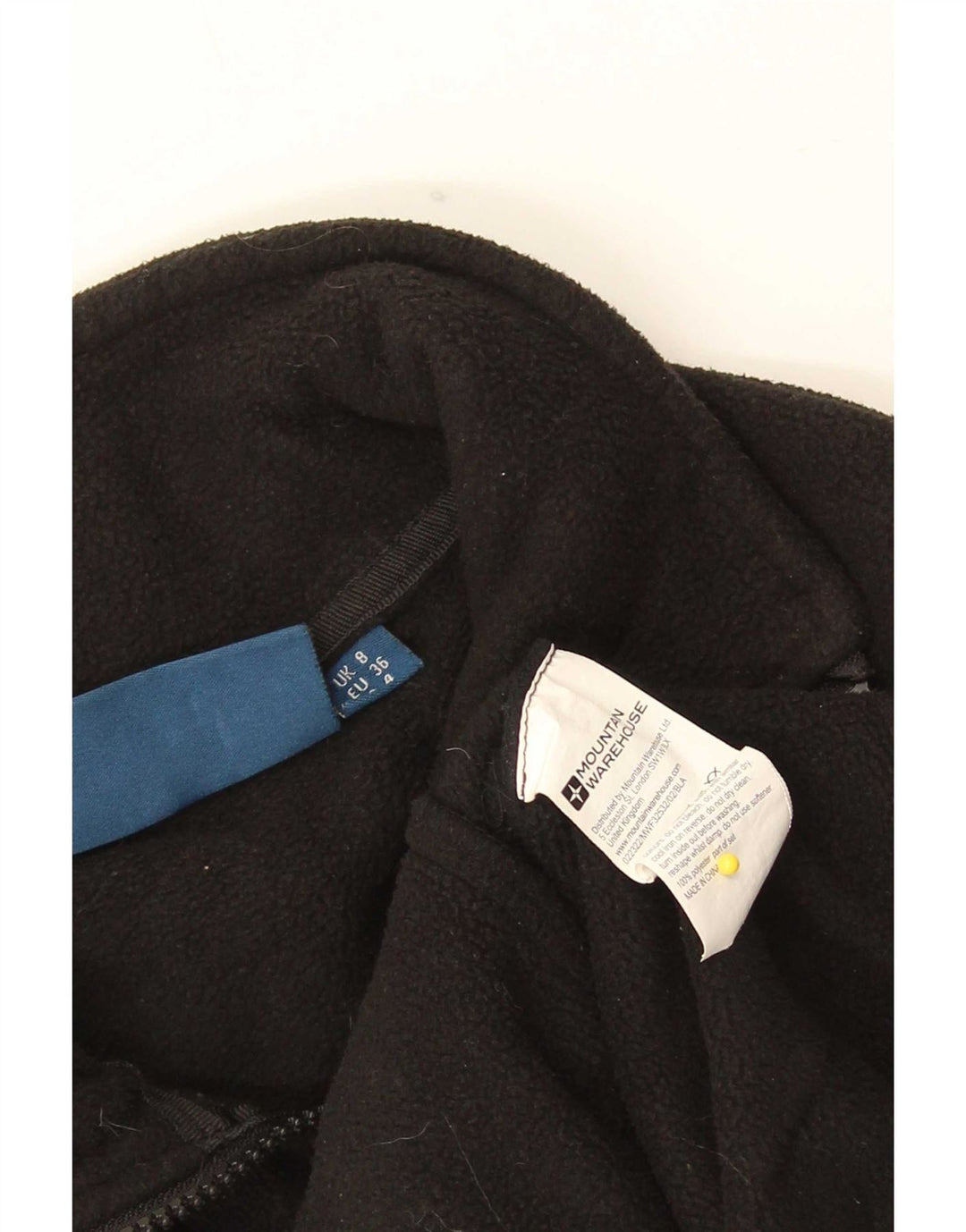 Mountain Warehouse Womens Oversized Liner Fleece Jacket UK 8 Small Black