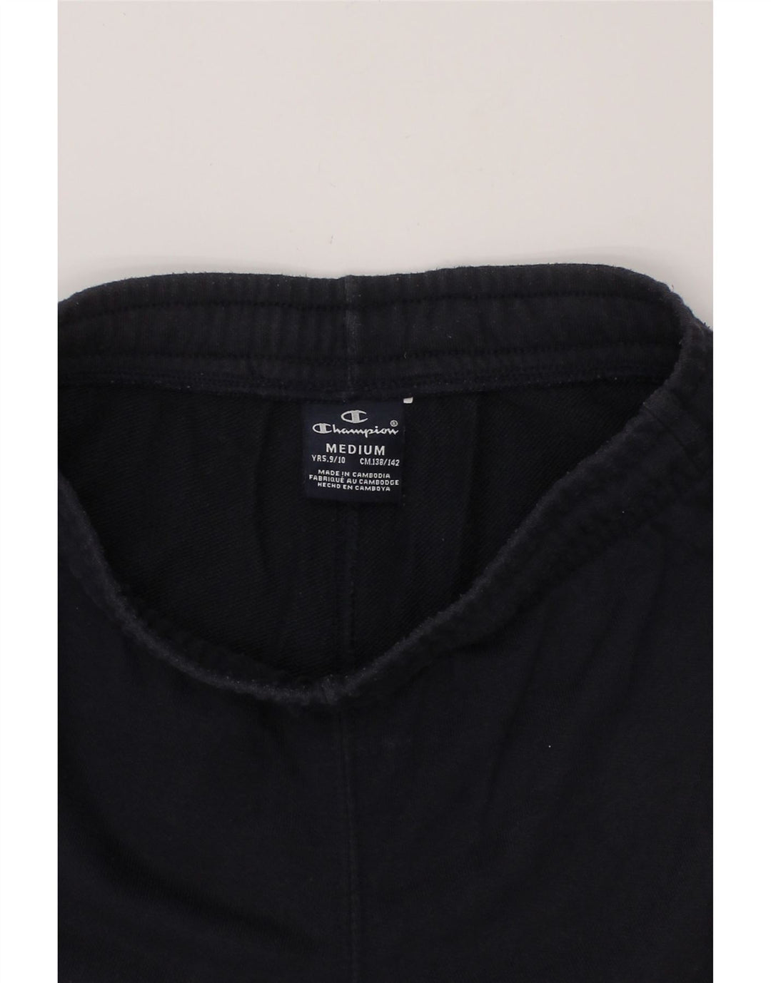 CHAMPION Boys Graphic Sport Shorts 9-10 Years Medium Navy Blue Vintage Champion and Second-Hand Champion from Messina Hembry 