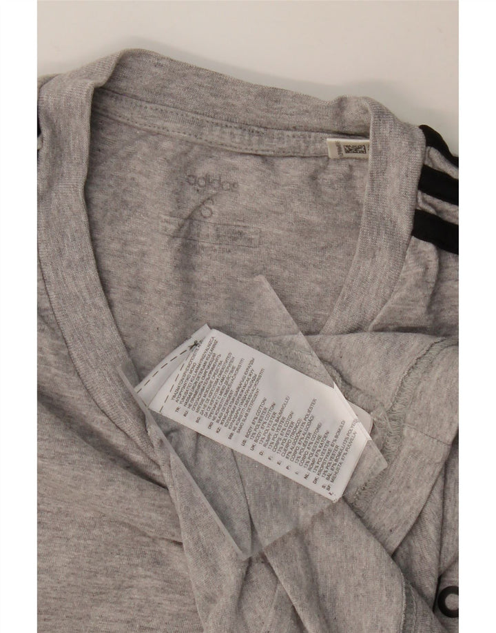 Ανδρικό T-Shirt ADIDAS Top Μικρό Γκρι Βαμβακερό