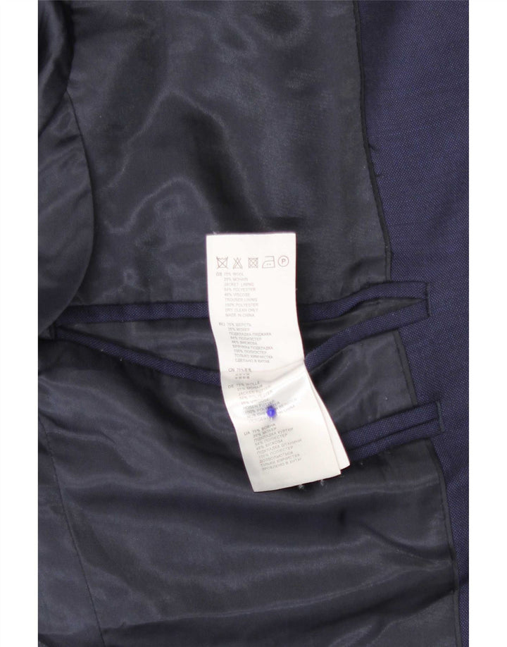 Reiss Ανδρικό μπουφάν σακάκι με 1 κουμπί UK 36 Small Navy Blue Wool