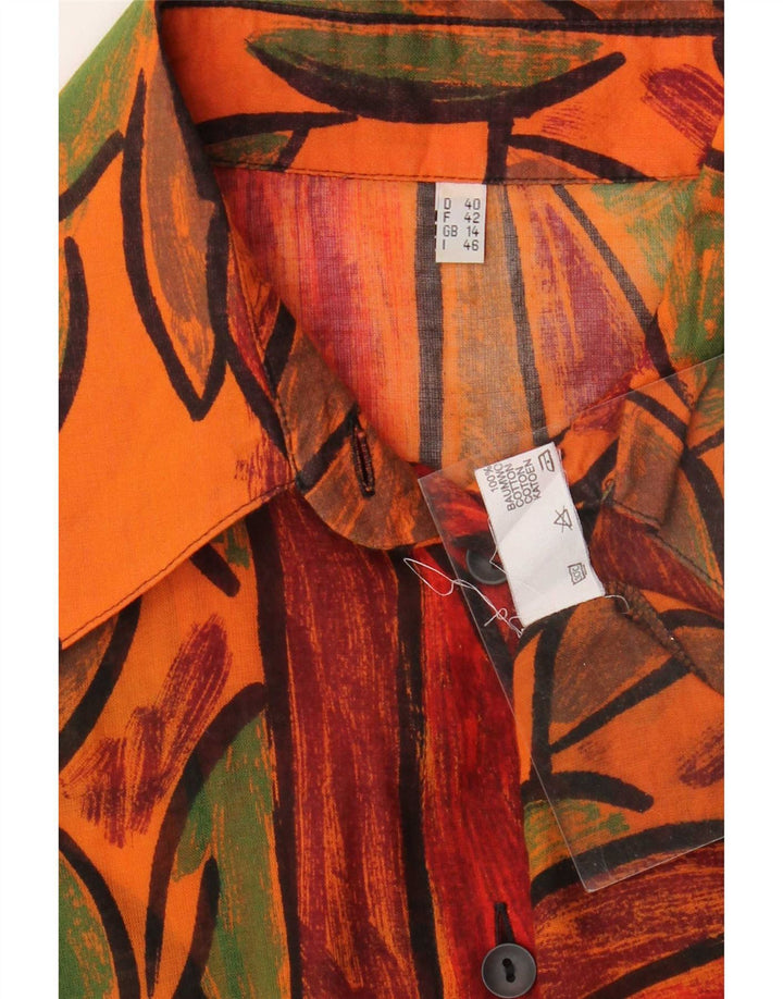 Vintage Γυναικείο Abstract Pattern Πουκάμισο UK 14 Large πολύχρωμο