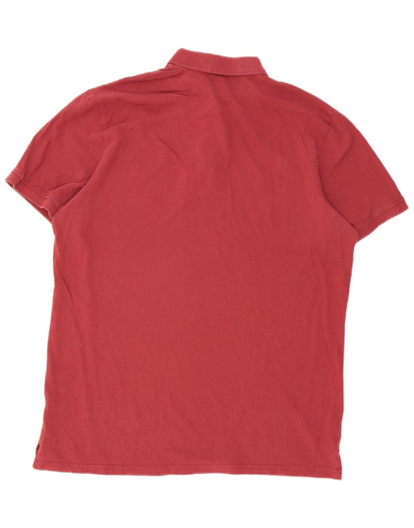 Mountain Warehouse Ανδρικό Πόλο Μπλουζάκι XL Βουργουνδί Βαμβακερό